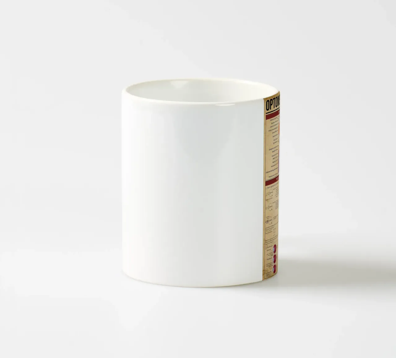 Optometry Knowledge Poster ceramic mug by Maritiknowled