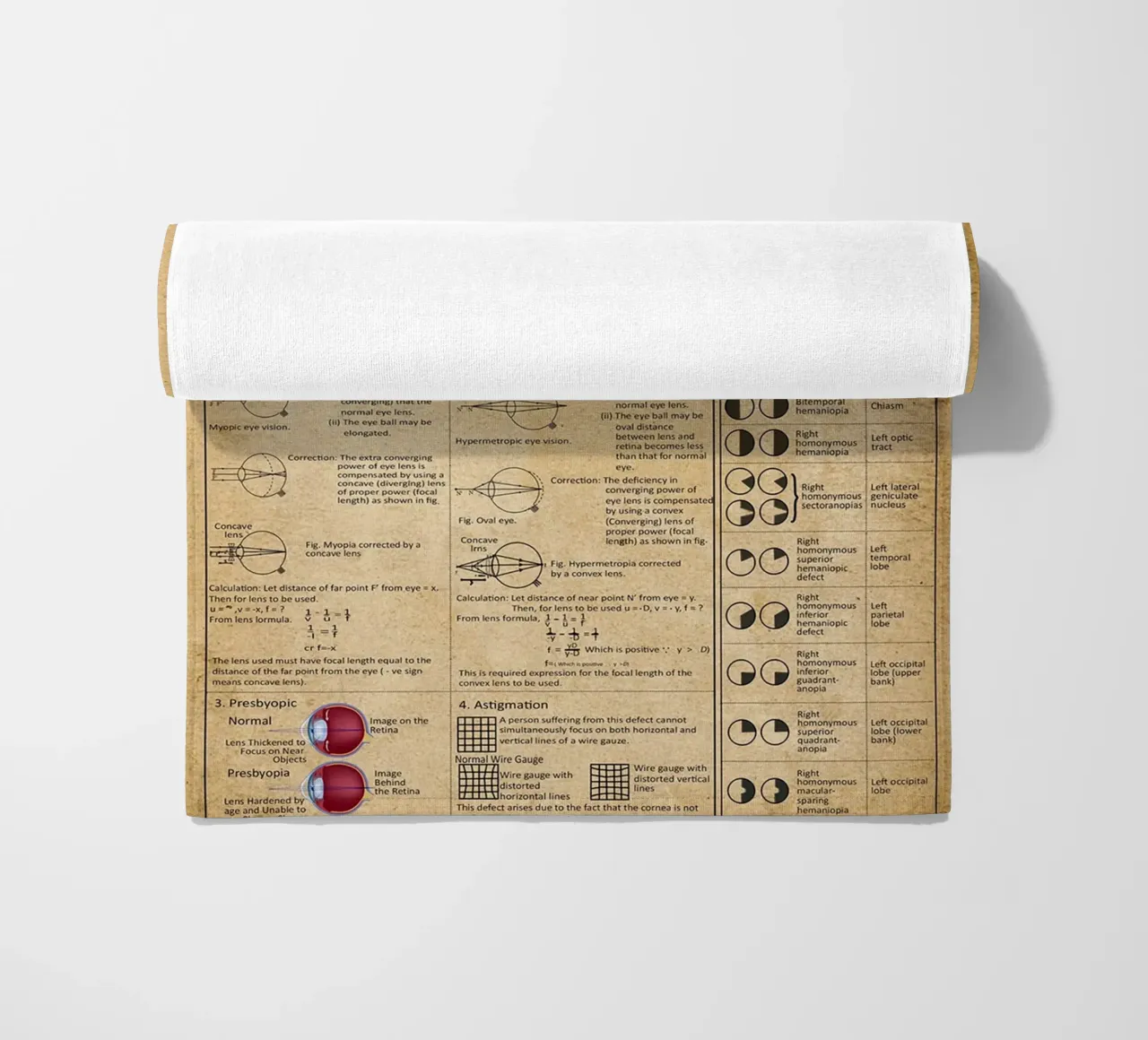 Poster sulla conoscenza dell'optometria telo mare da Maritiknowled