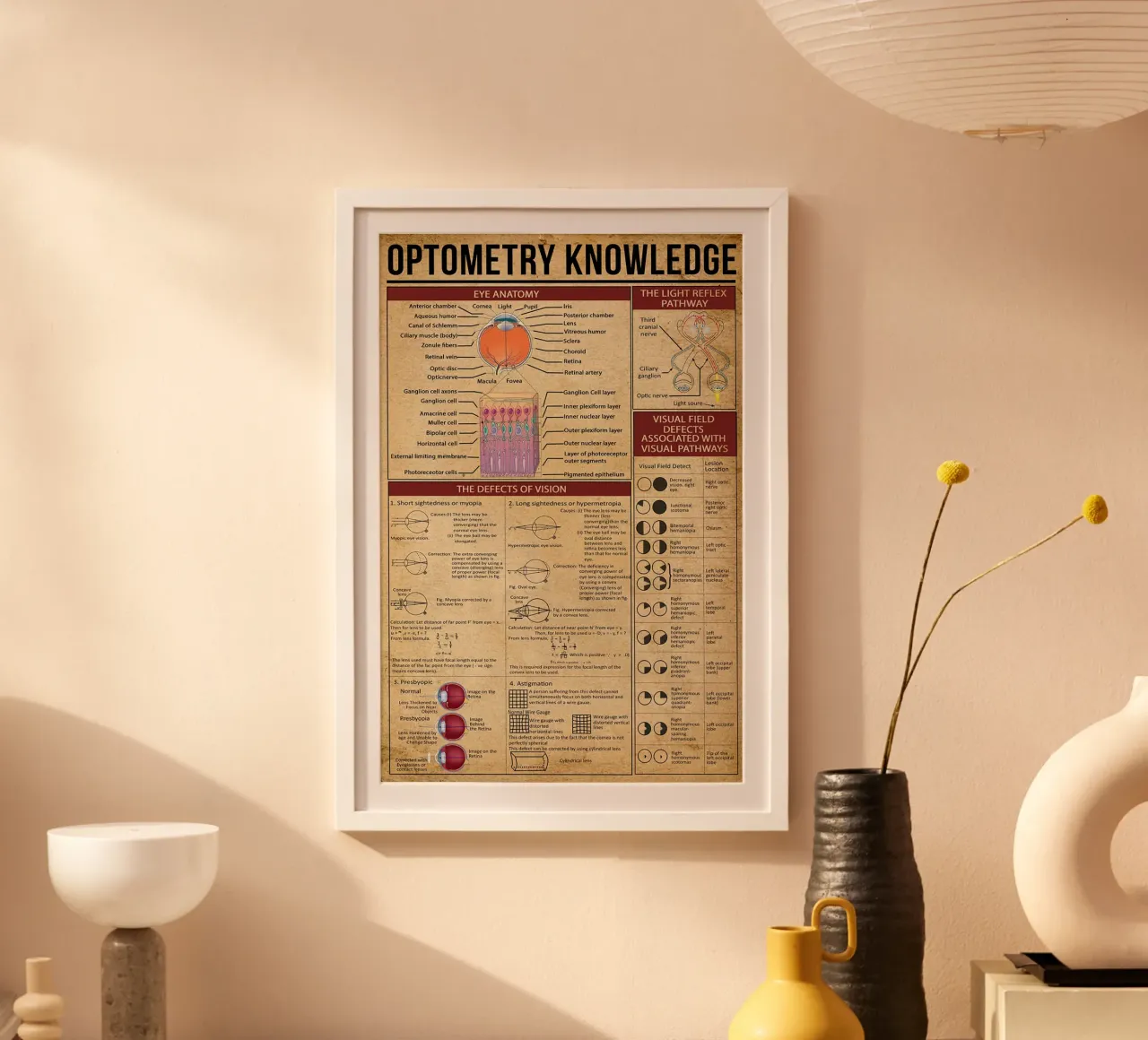 Optometry Knowledge Poster hahnemühle by Maritiknowled