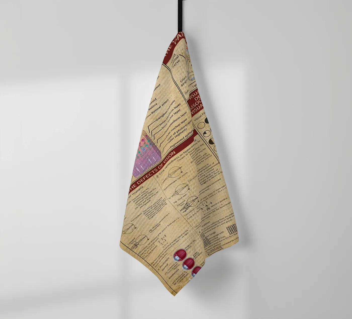 Optometry Knowledge Poster tea towel by Maritiknowled
