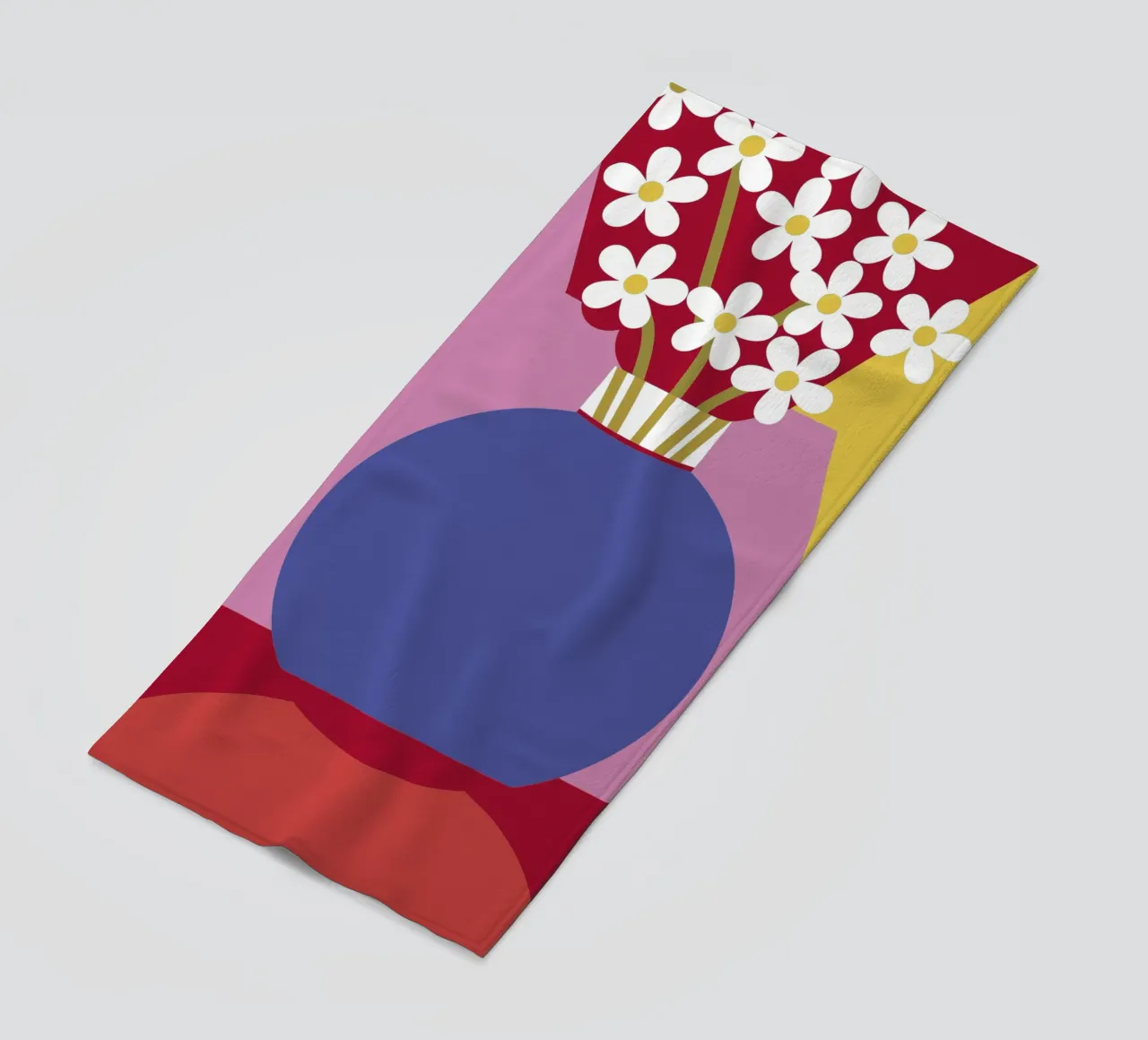 Jasmine Flower Vase beach towel by LOOK DIFFERENT