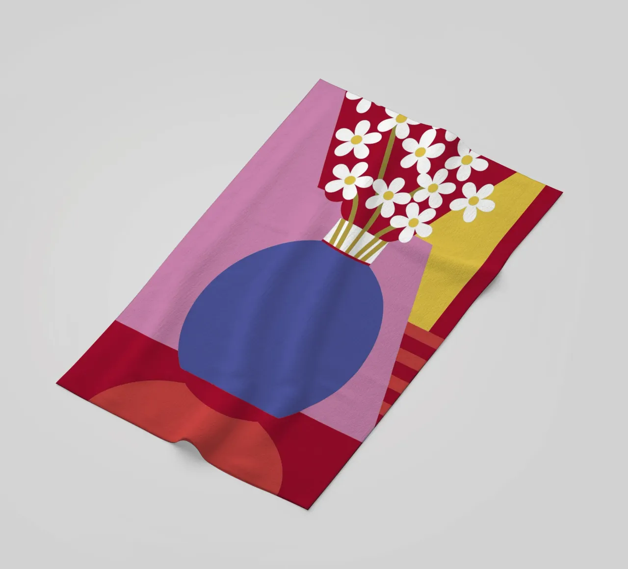 Jasmine Flower Vase beach towel by LOOK DIFFERENT