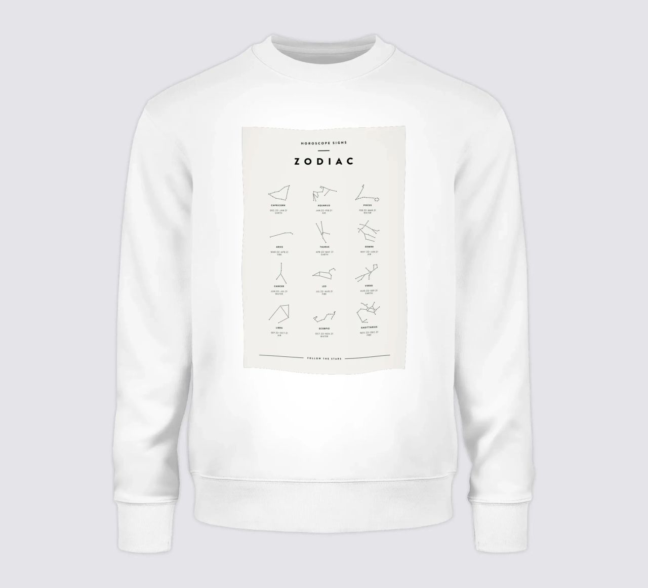 Zodiac Chart 2 felpa da daylight design studio