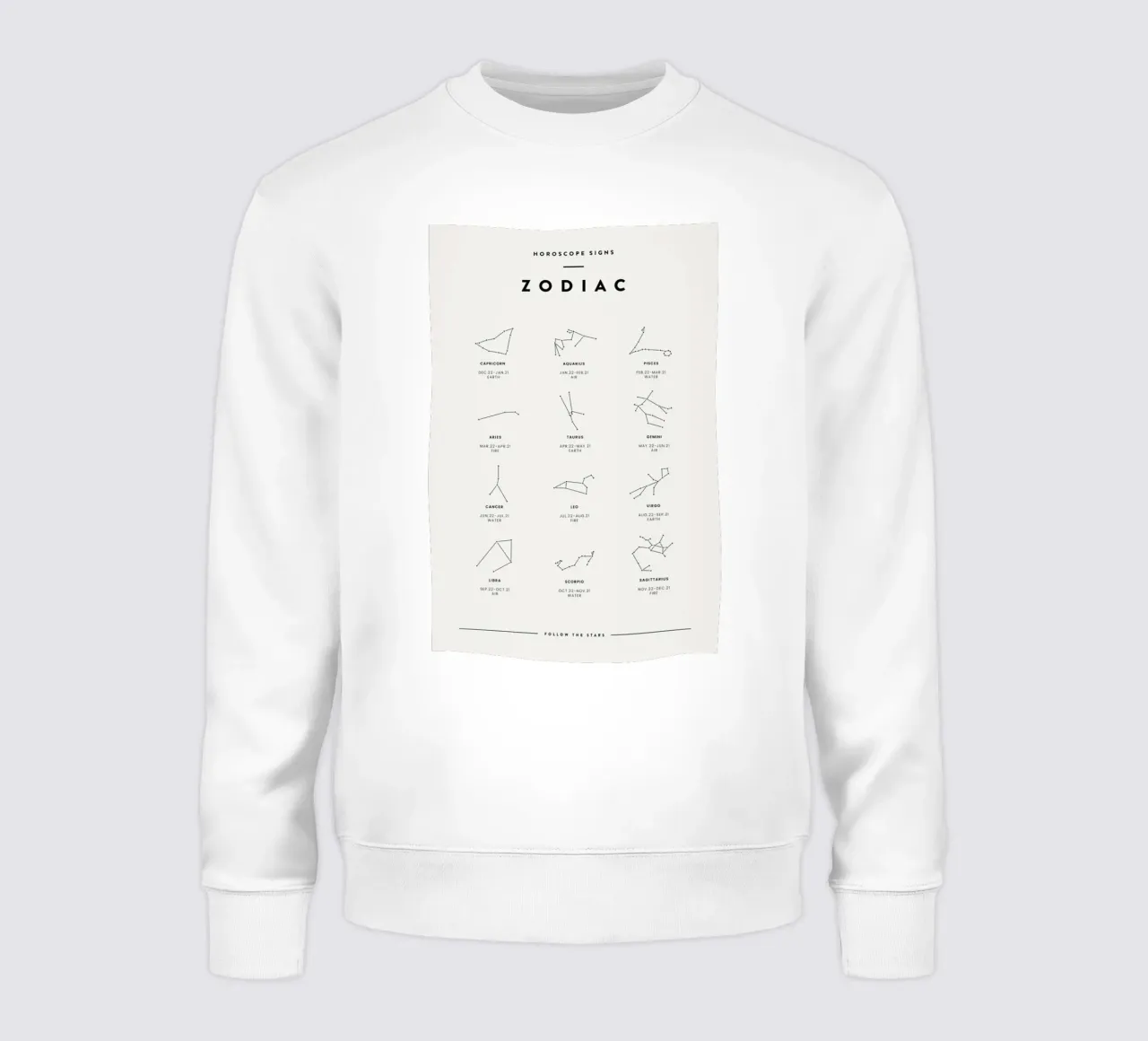 Zodiac Chart 2 sudadera de daylight design studio