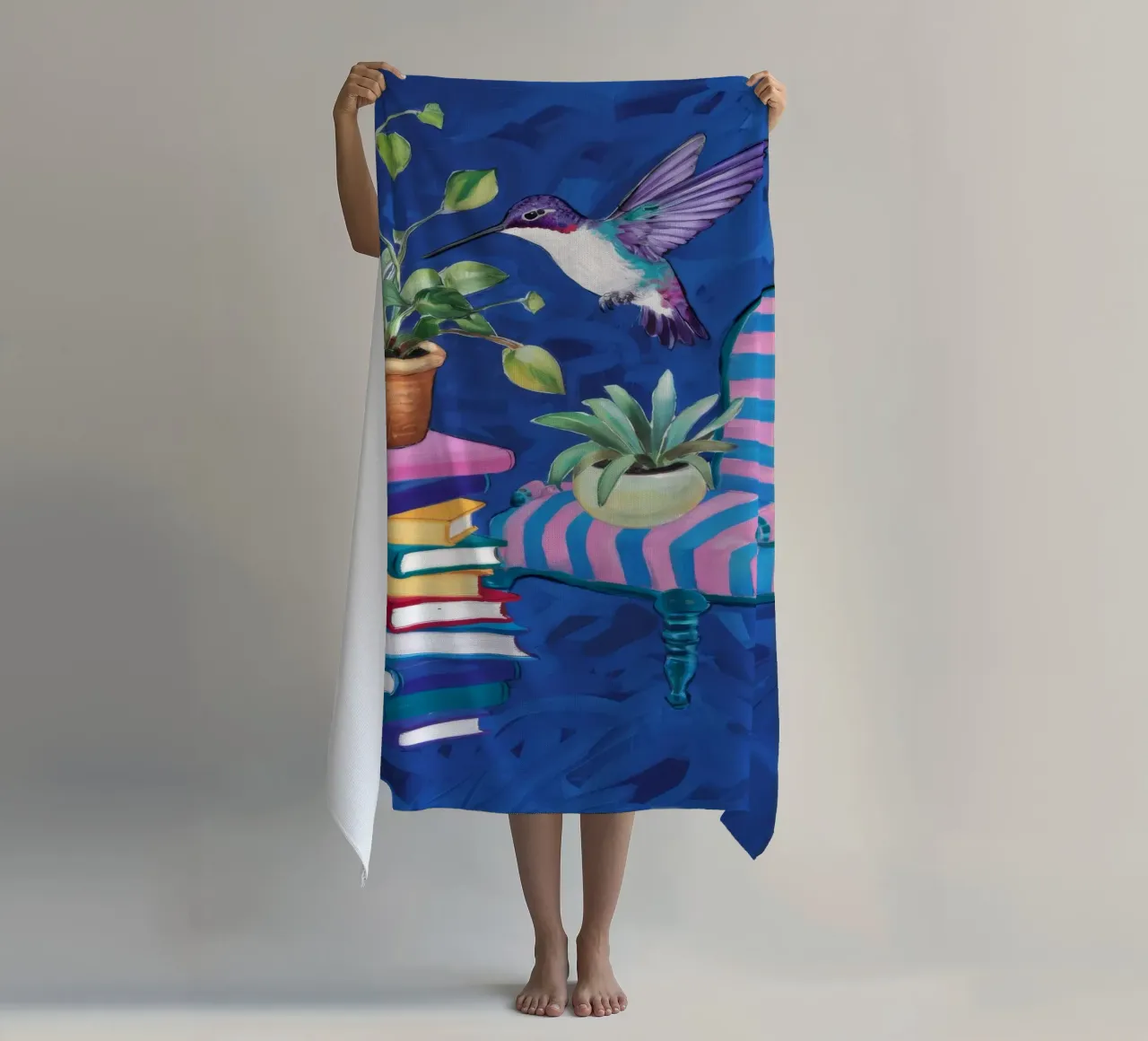 Moda artistica e colorata telo mare da Ebony Carpenter