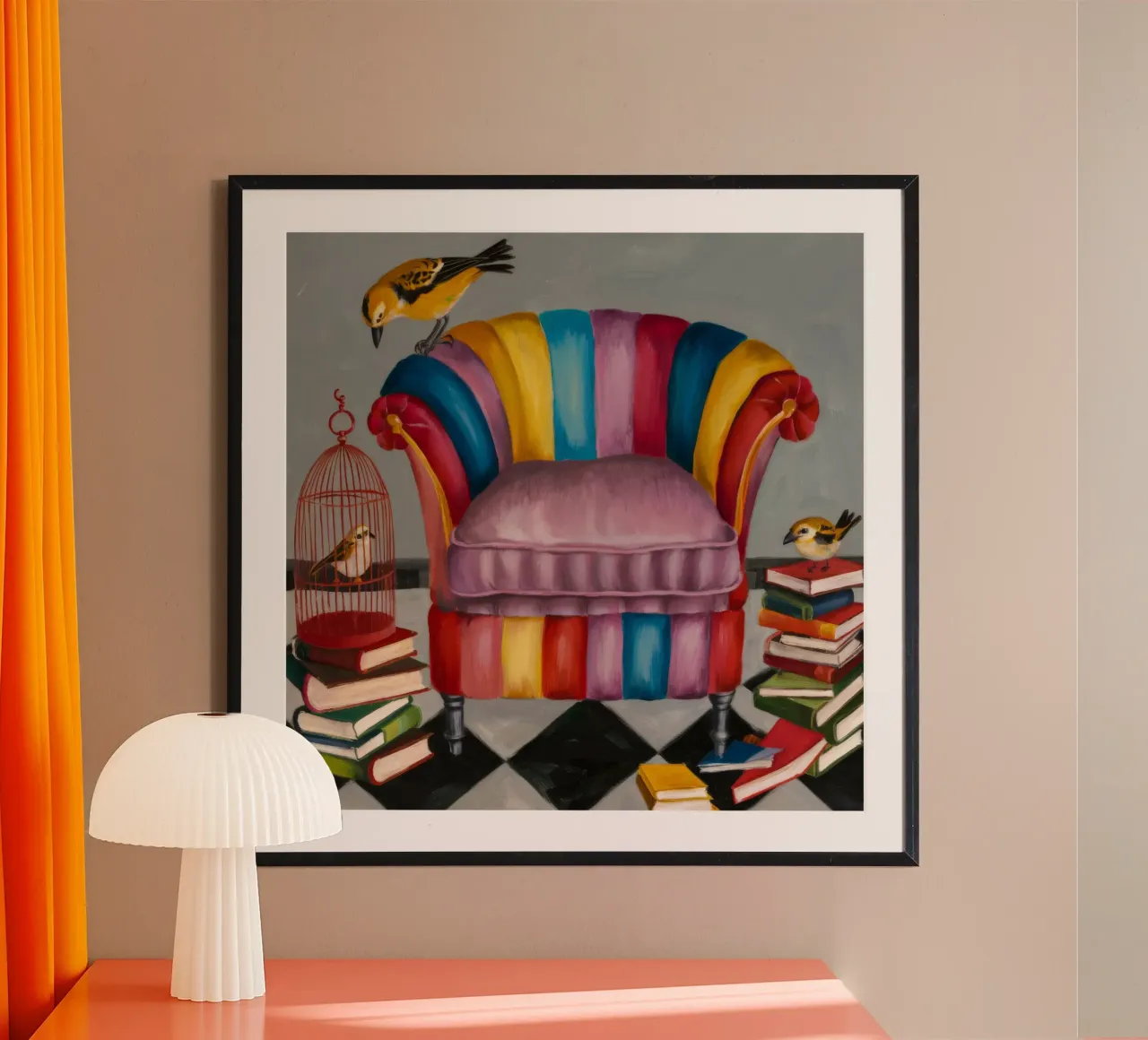 Angolo vibrante e accogliente poster con telaio in alluminio da Ebony Carpenter
