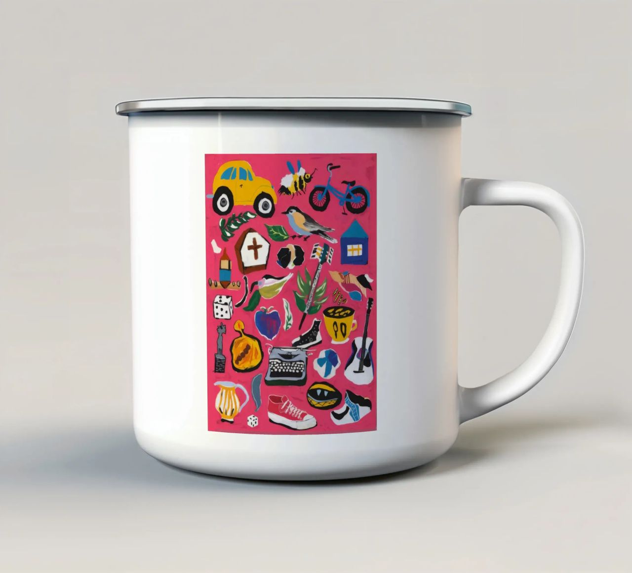 Caos estroso tazza in smalto da Ebony Carpenter