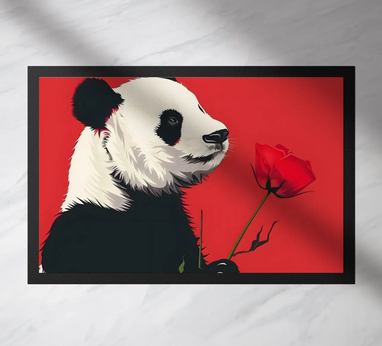 Panda mit Rose zerbino da WILD ART