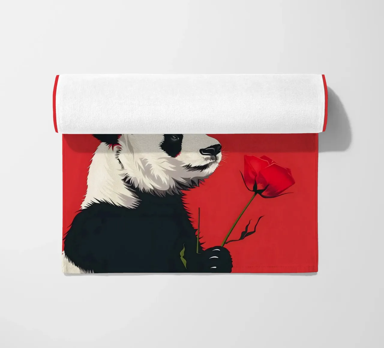 Panda mit Rose telo mare da WILD ART