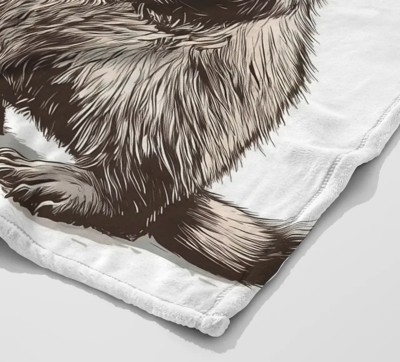 Waschbär isst Erdbeeren coperta in pile da WILD ART