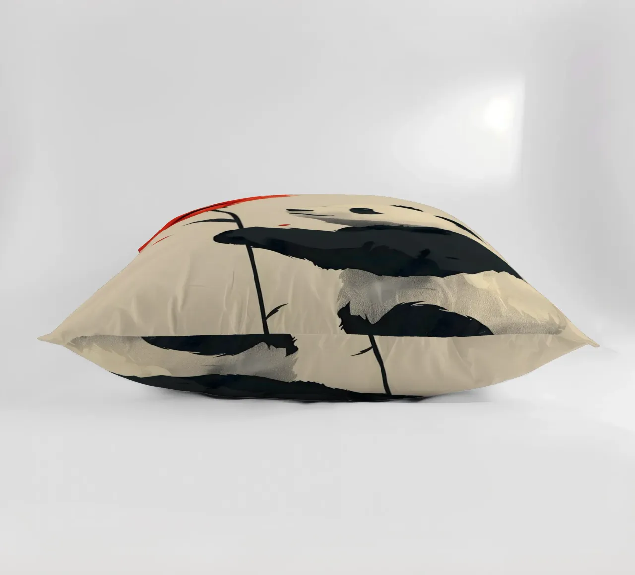 Panda mit roter Blume cuscino da WILD ART
