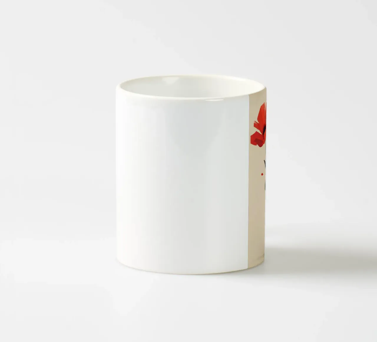 Panda mit roter Blume tazza in ceramica da WILD ART
