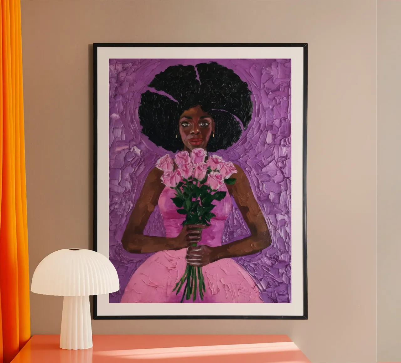 Eleganza floreale poster con telaio in alluminio da Ebony Carpenter