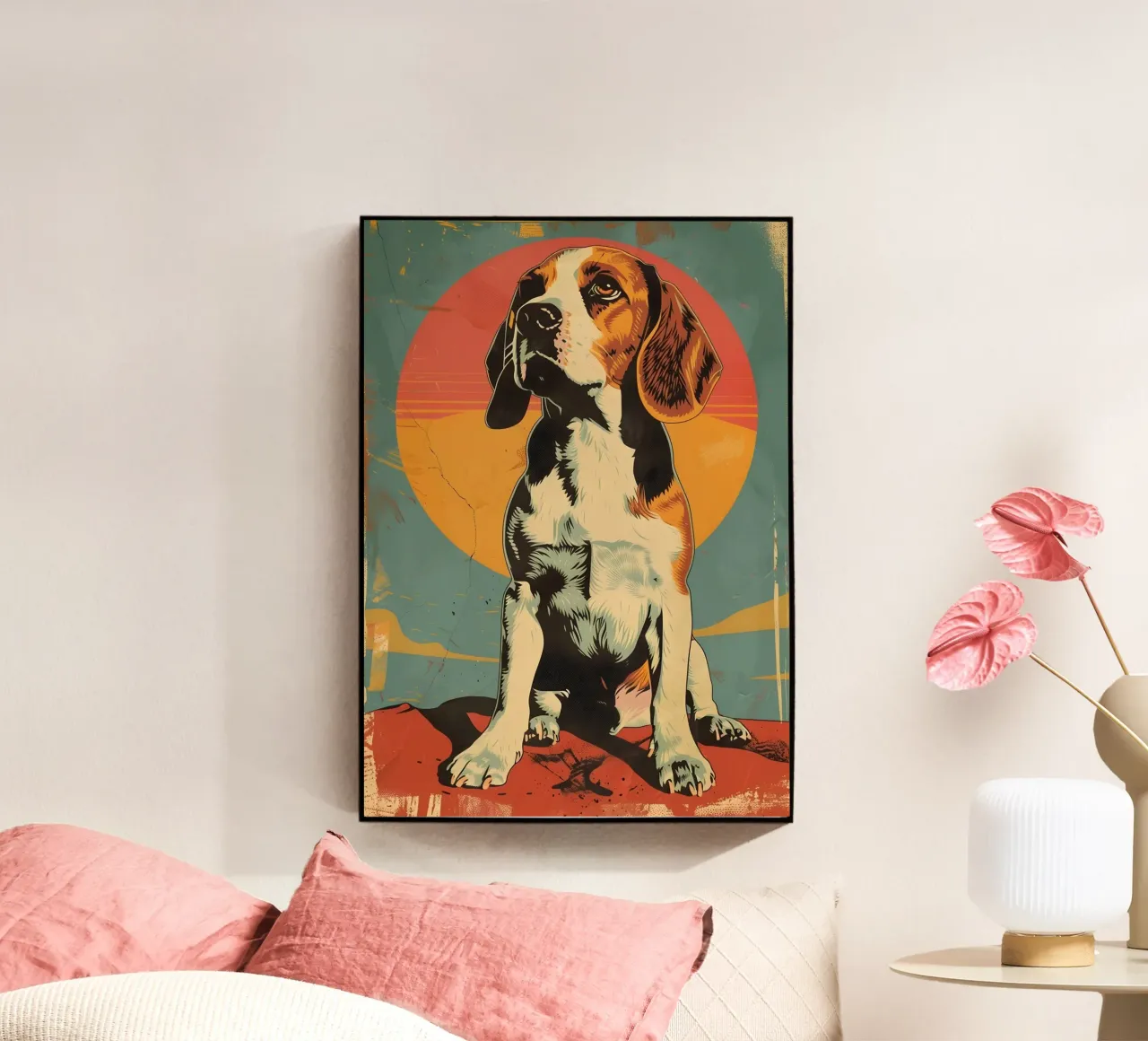 Beagle vintage Grafik plexiglass da WILD ART
