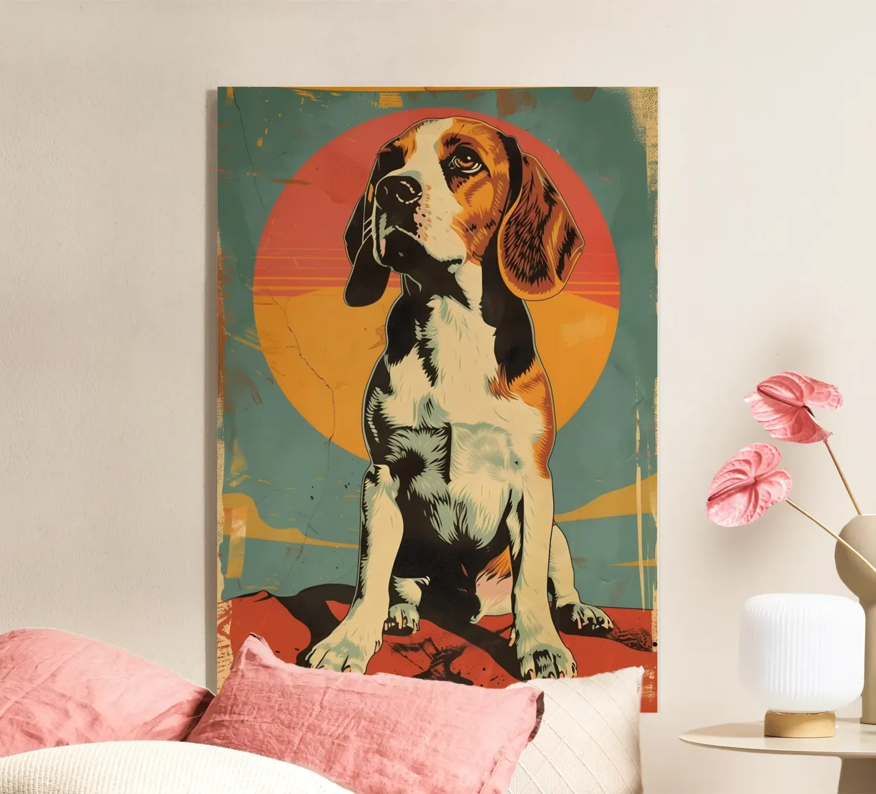Beagle vintage Grafik plexiglass da WILD ART