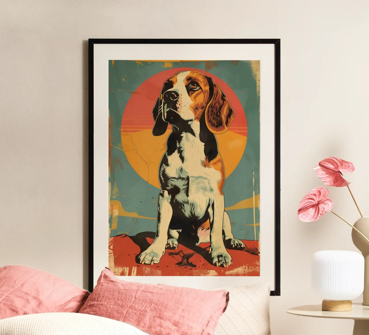 Beagle vintage Grafik carta hahnemühle da WILD ART