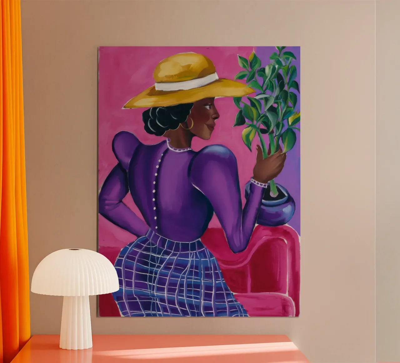Signora del giardino poster con telaio in alluminio da Ebony Carpenter