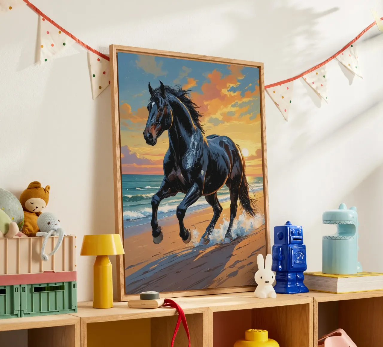Pferd am Strand plexiglass da Poster Dreams