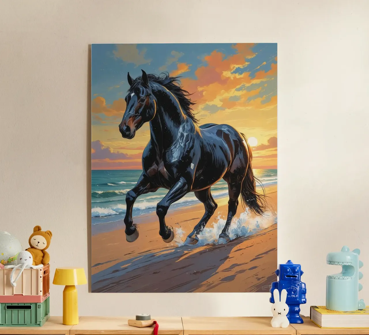 Pferd am Strand plexiglass da Poster Dreams