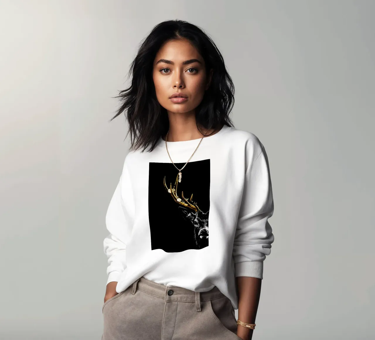 Golden Deer Sweatshirt von Wouter Rikken