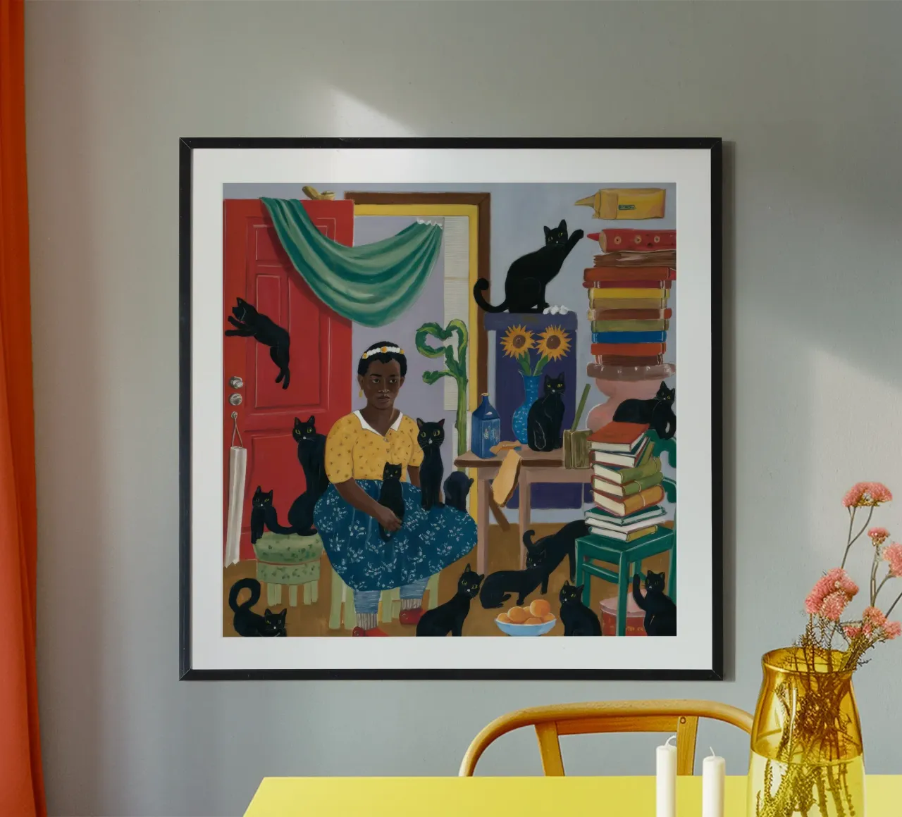 Accogliente angolo di lettura poster con telaio in legno da Ebony Carpenter