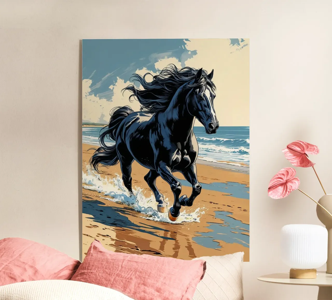 Pferd am Strand plexiglass da Poster Dreams
