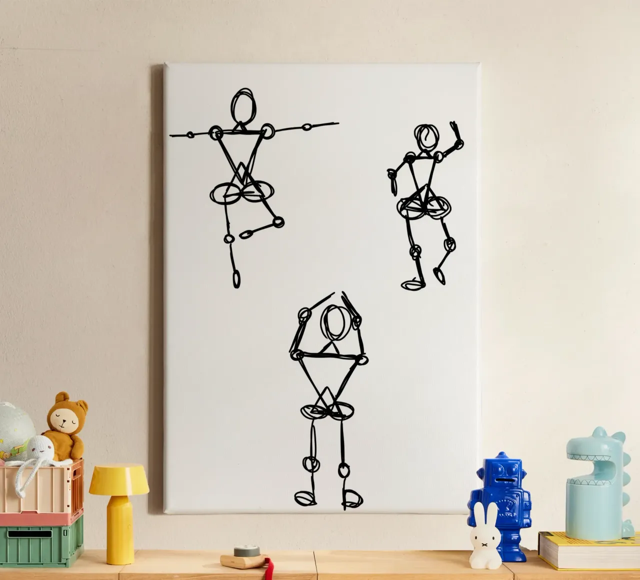 Sketch Dancers tela con Cornice a cassetta da tausendunddrei