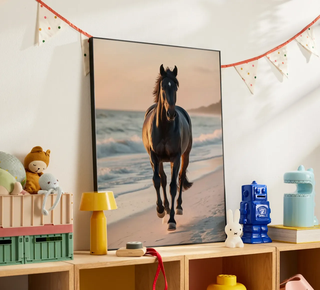 Pferd am Strand alluminio dibond da Poster Dreams