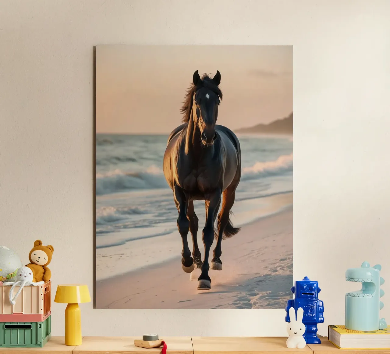 Pferd am Strand alluminio dibond da Poster Dreams