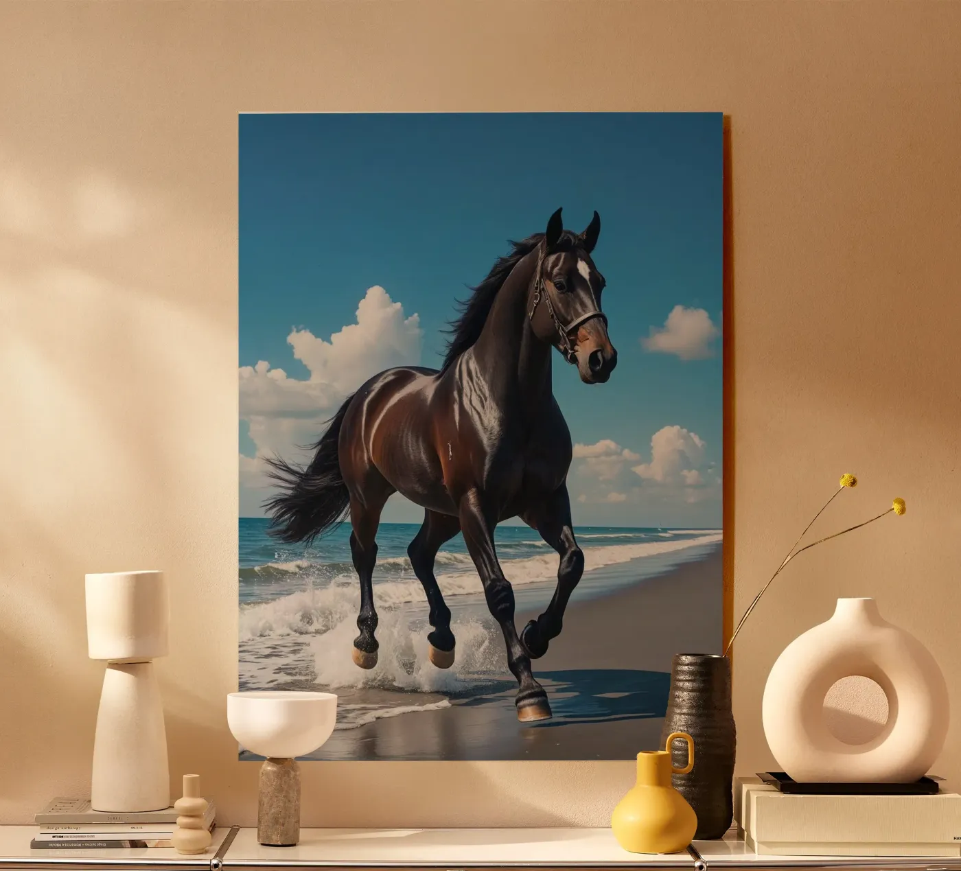 Pferd am Strand plexiglass da Poster Dreams