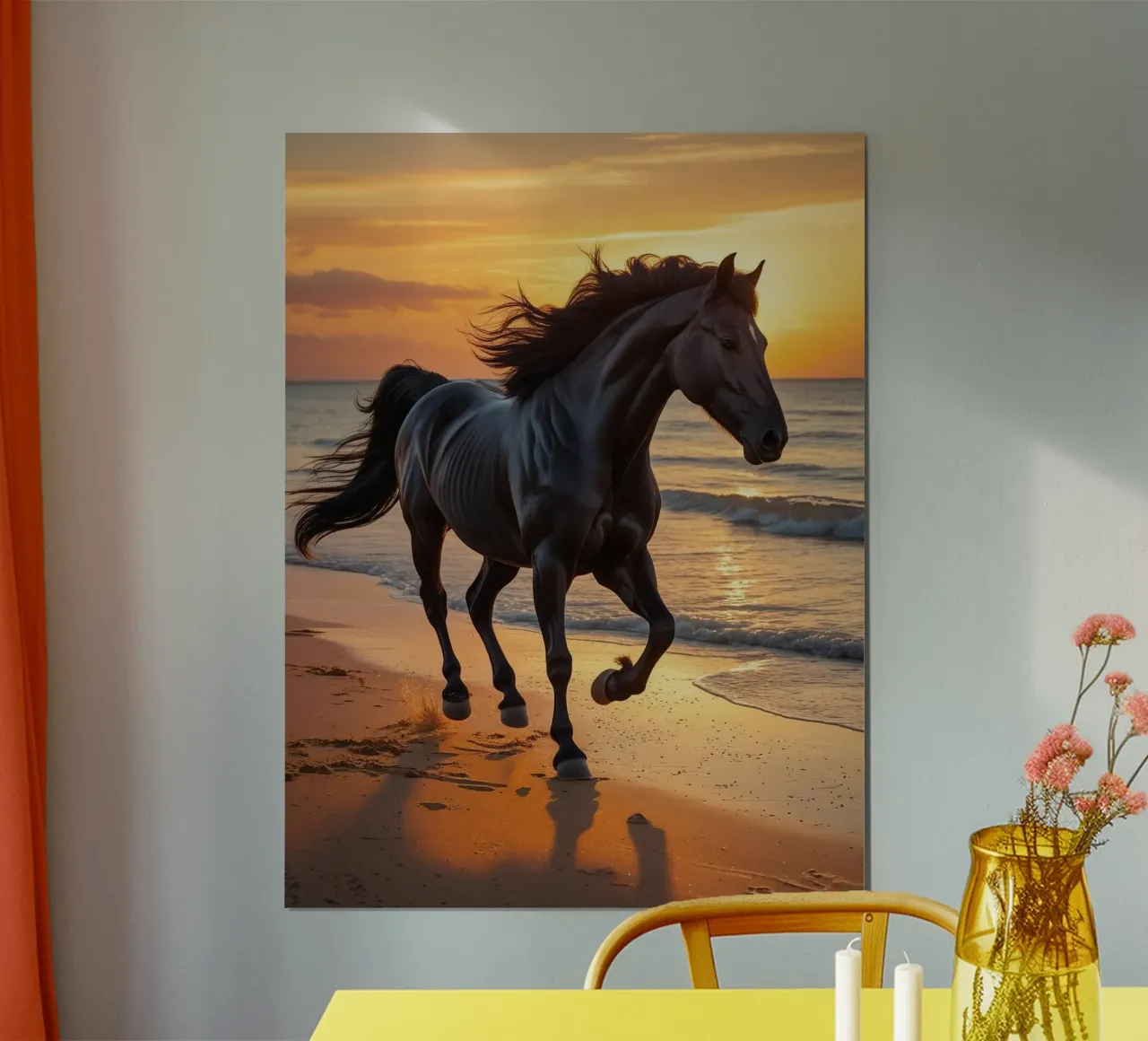Pferd am Strand carta hahnemühle da Poster Dreams