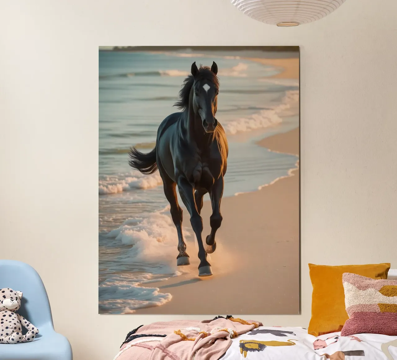 Pferd am Strand carta hahnemühle da Poster Dreams