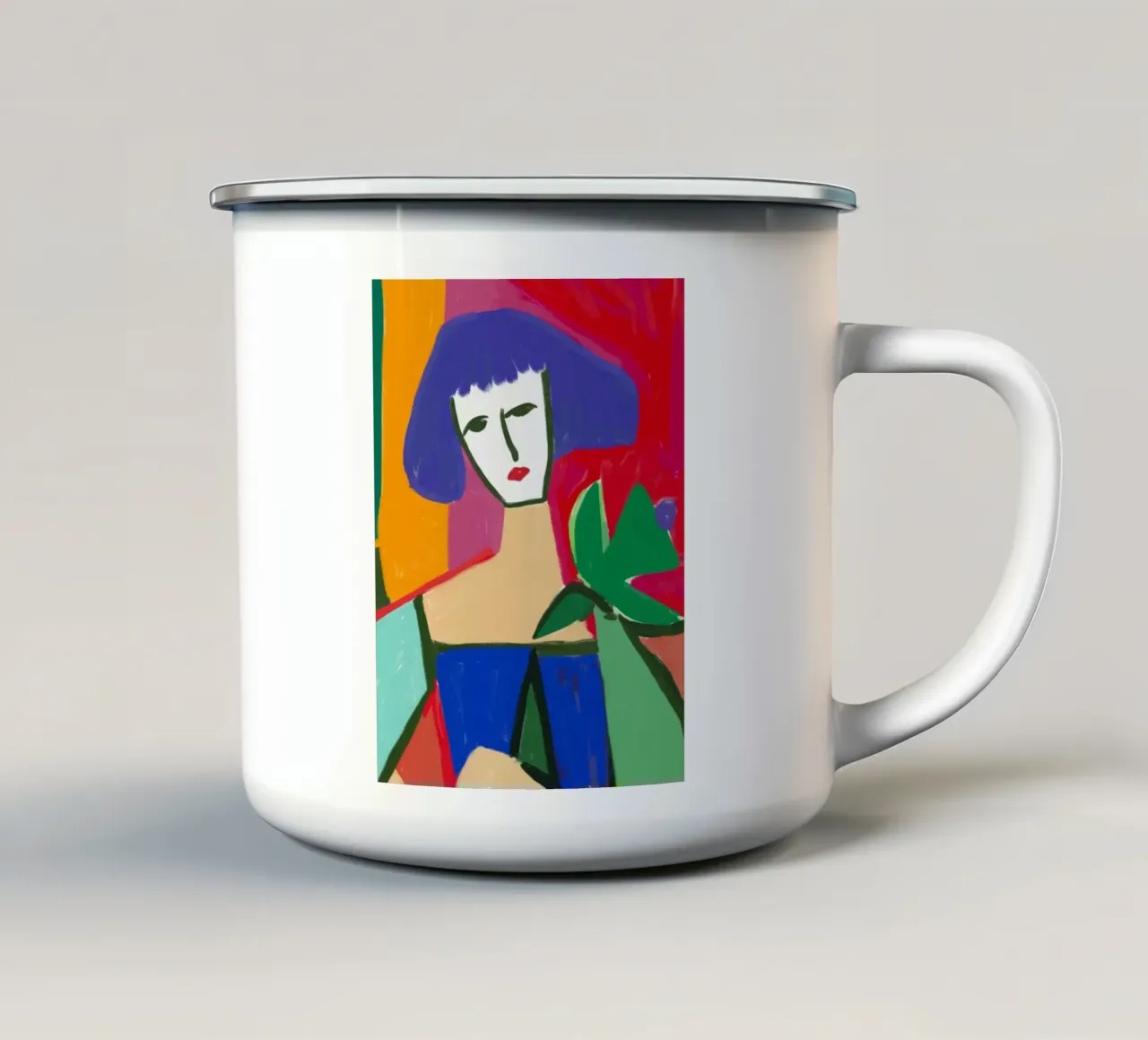 Signora bohémien tazza in smalto da Little Dean