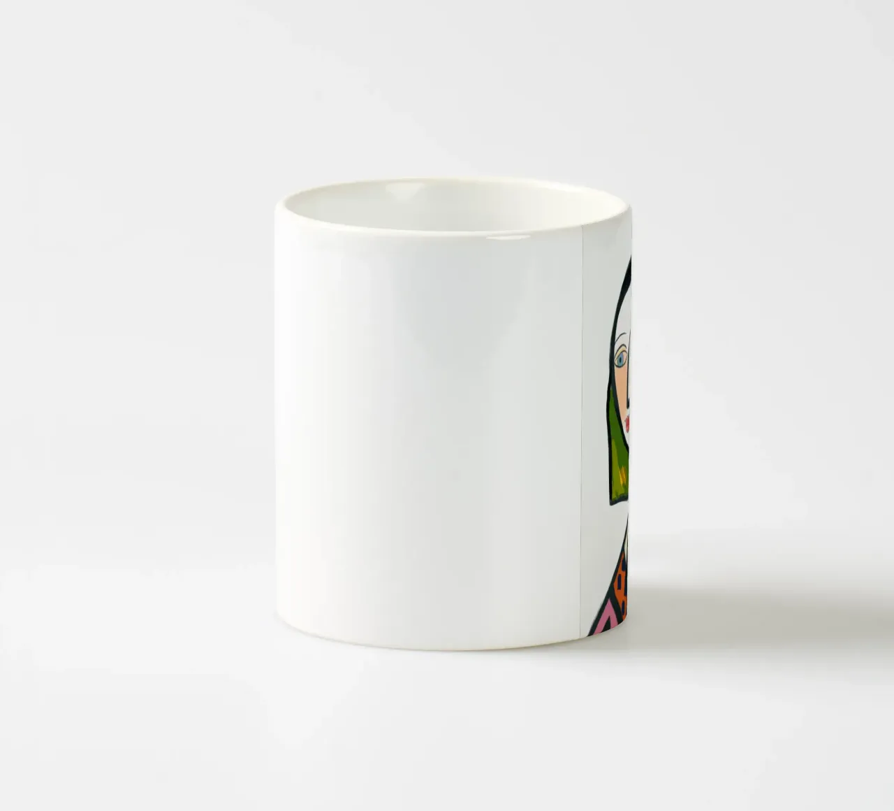La ragazza con la camicetta a scacchi tazza in ceramica da Little Dean