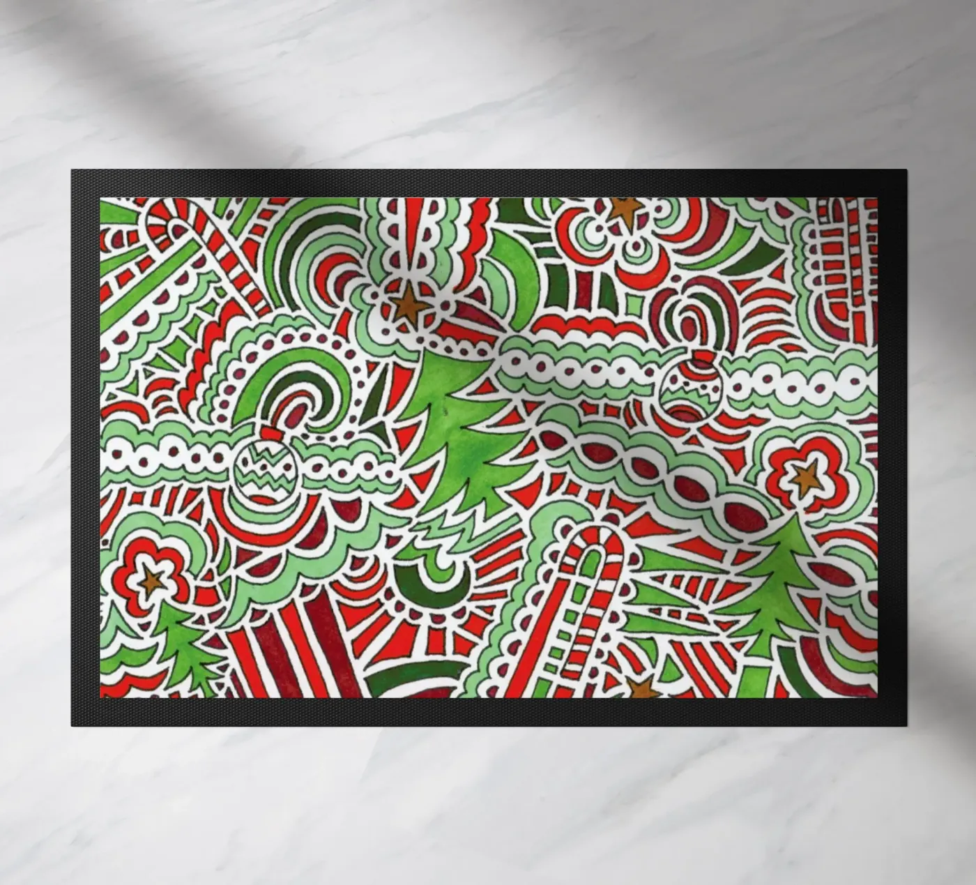 Christmas Tree Pattern Fußmatte von KP Design