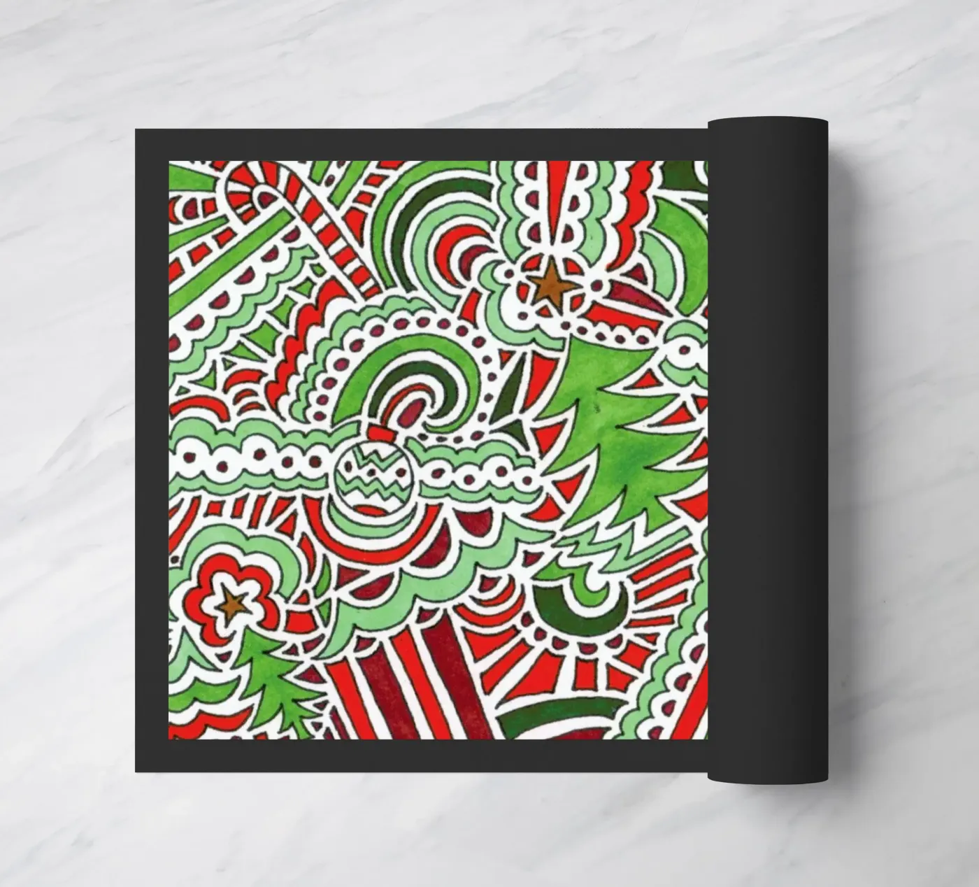 Christmas Tree Pattern doormat by KP Design
