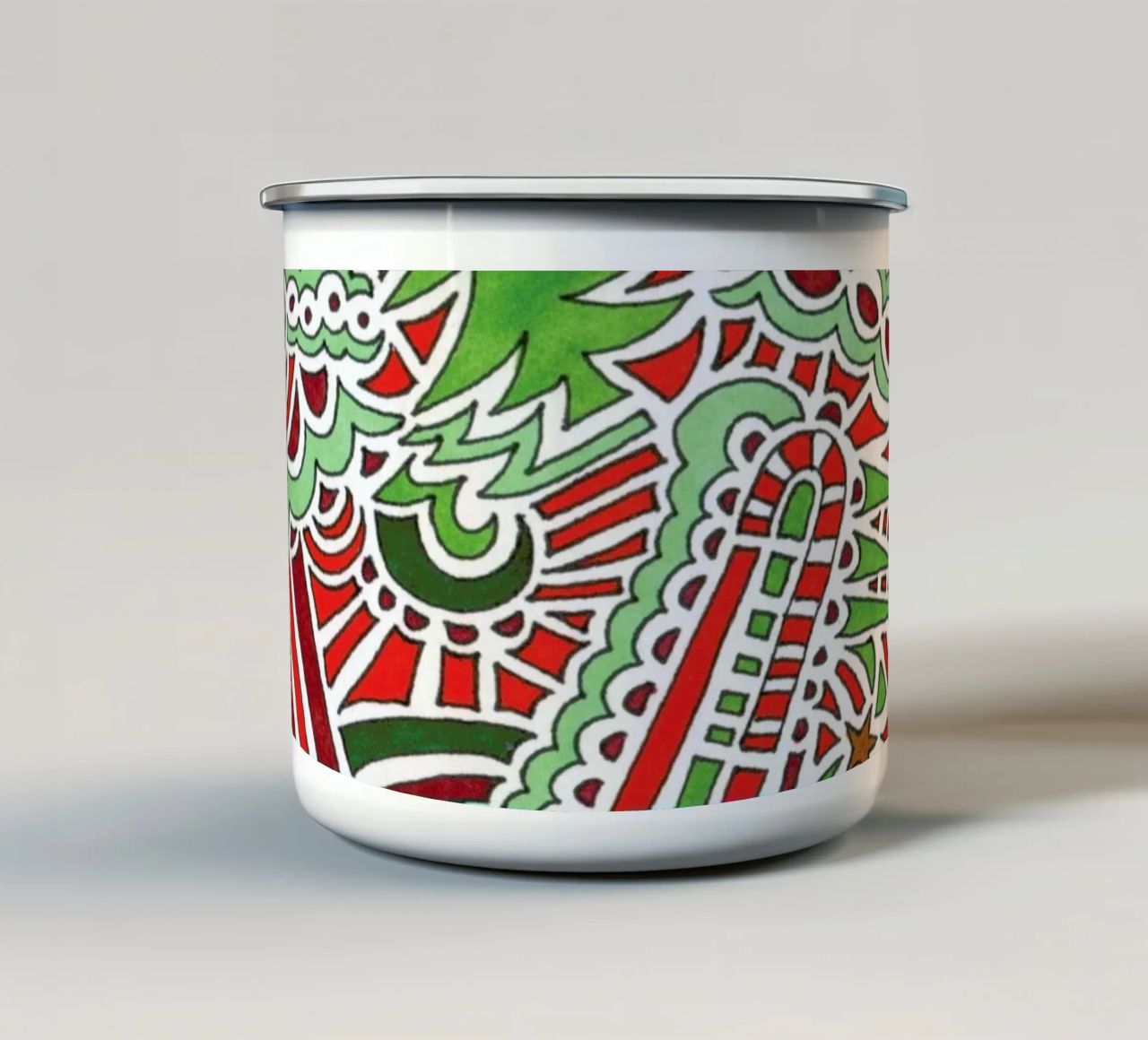 Christmas Tree Pattern tazza in smalto da KP Design