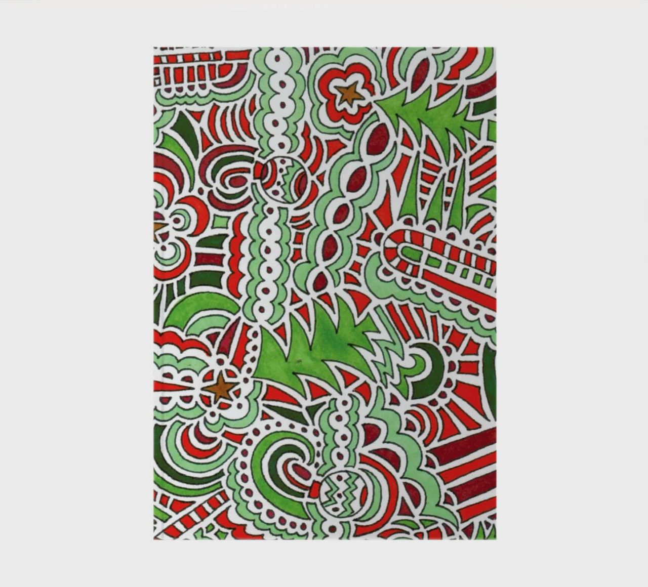 Christmas Tree Pattern notebook by KP Design