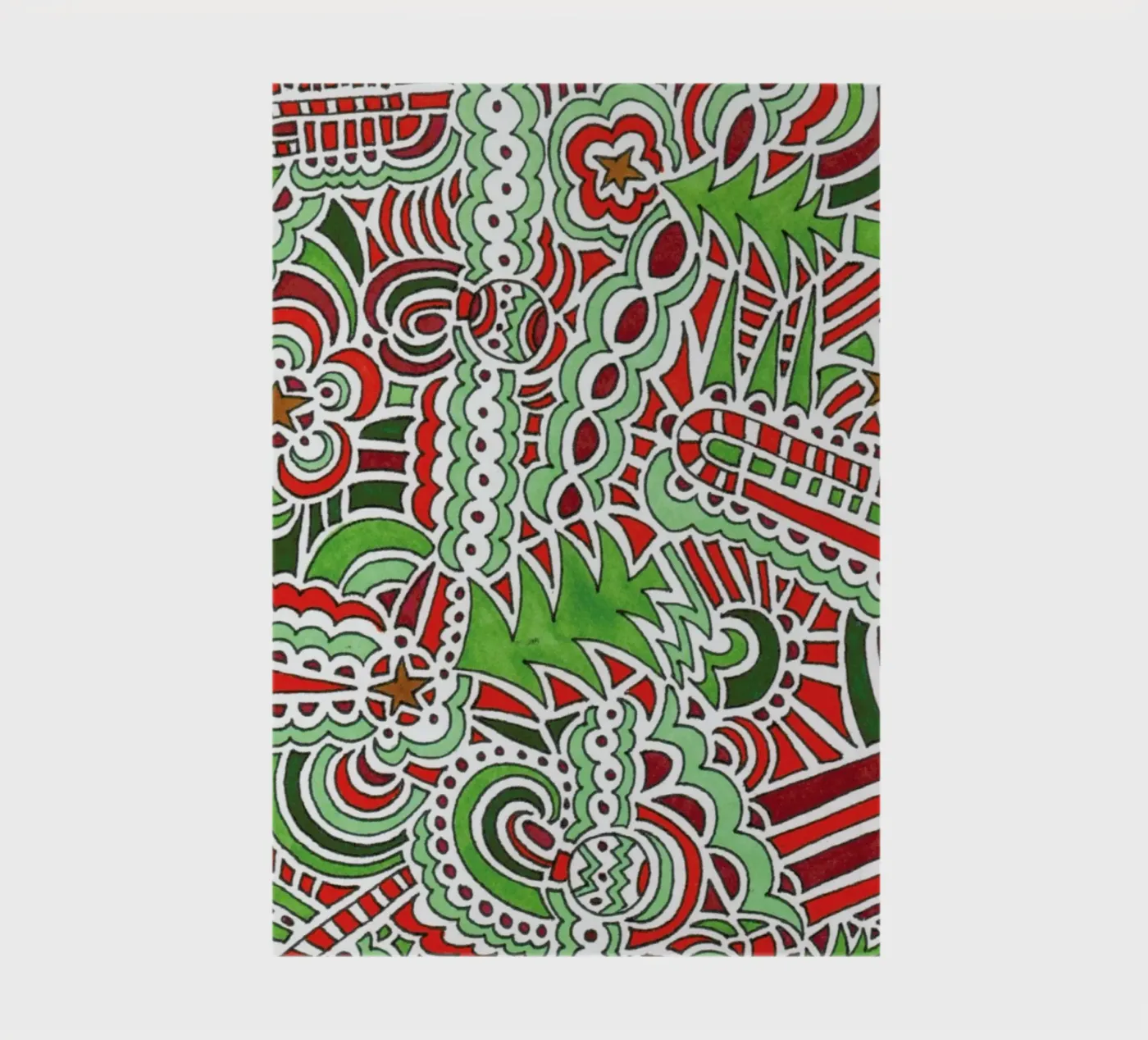 Christmas Tree Pattern notebook by KP Design