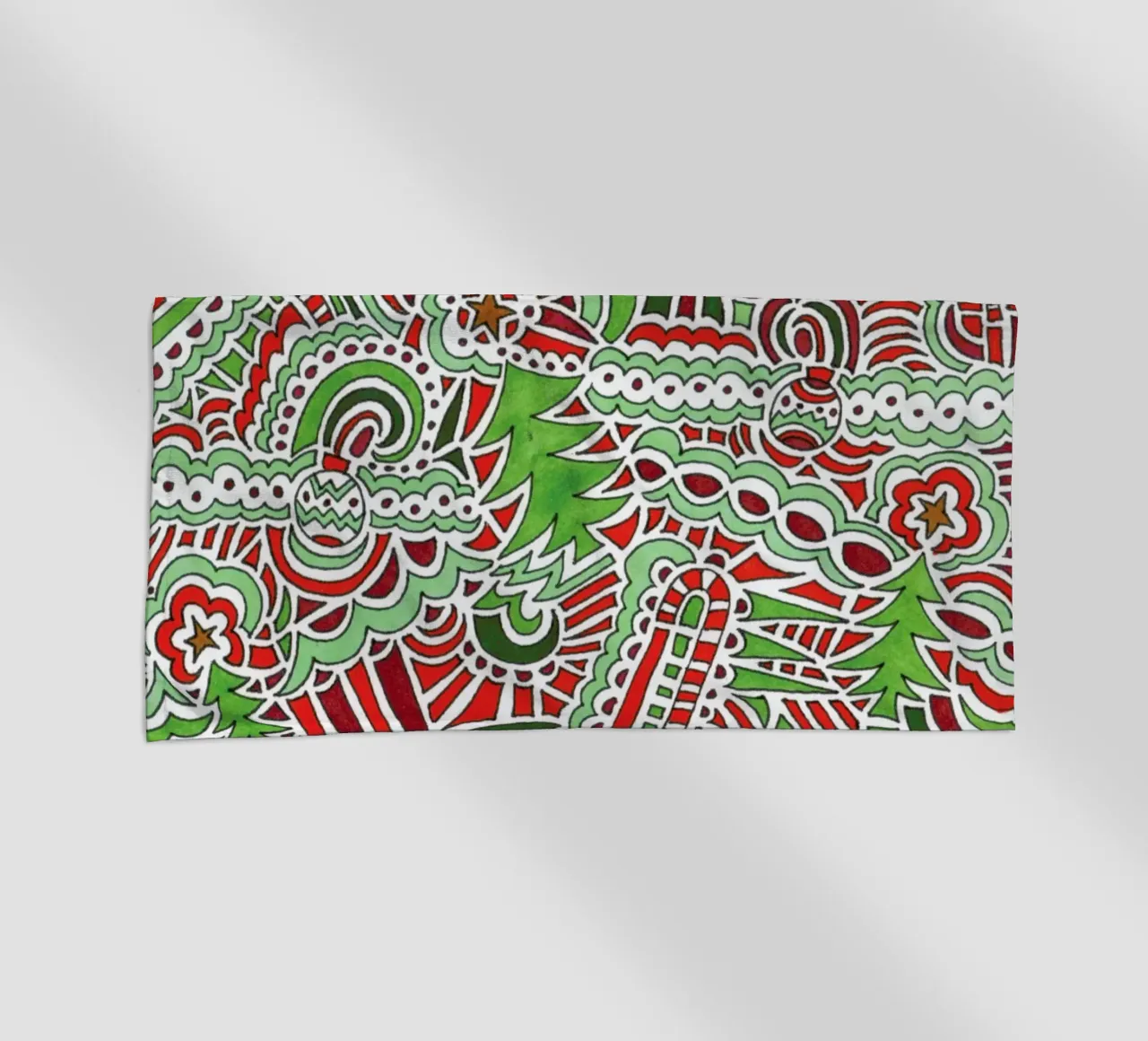 Christmas Tree Pattern telo mare da KP Design