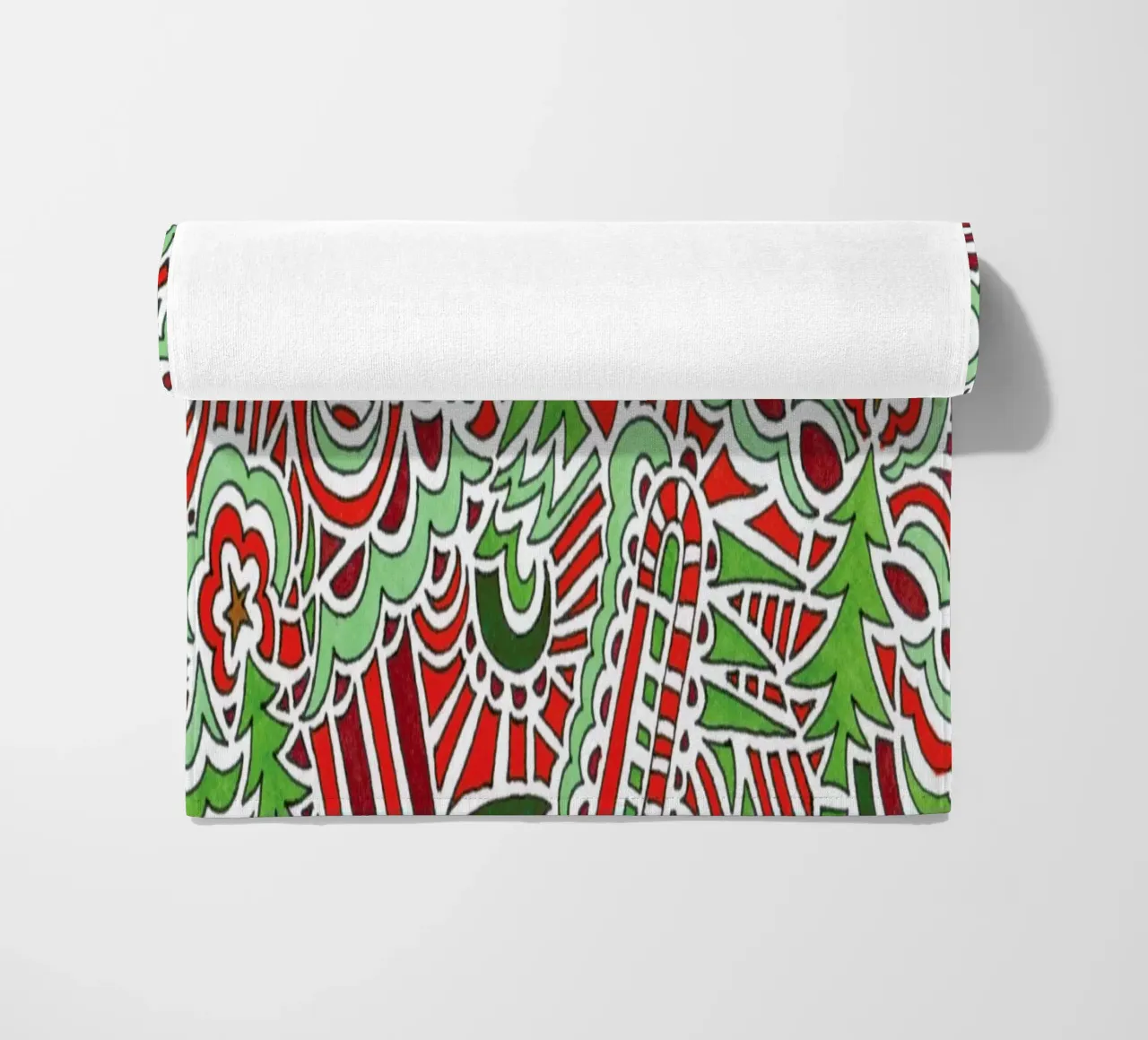 Christmas Tree Pattern telo mare da KP Design