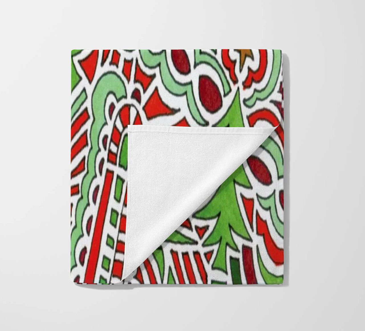 Christmas Tree Pattern telo mare da KP Design