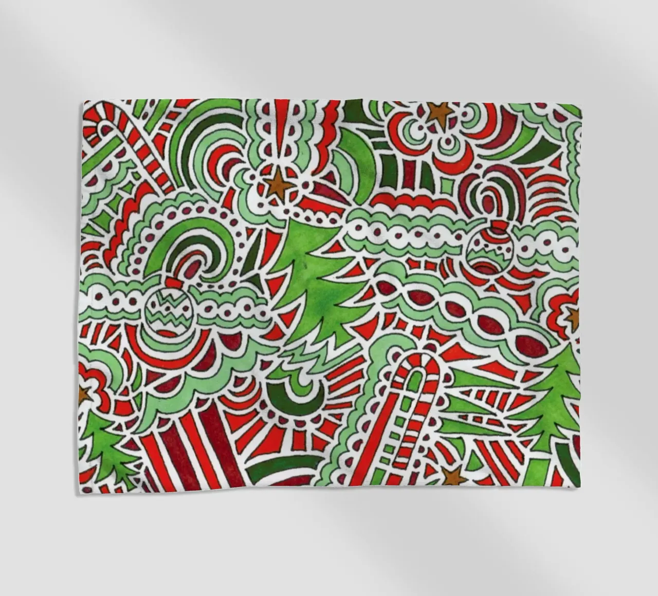 Christmas Tree Pattern telo mare da KP Design