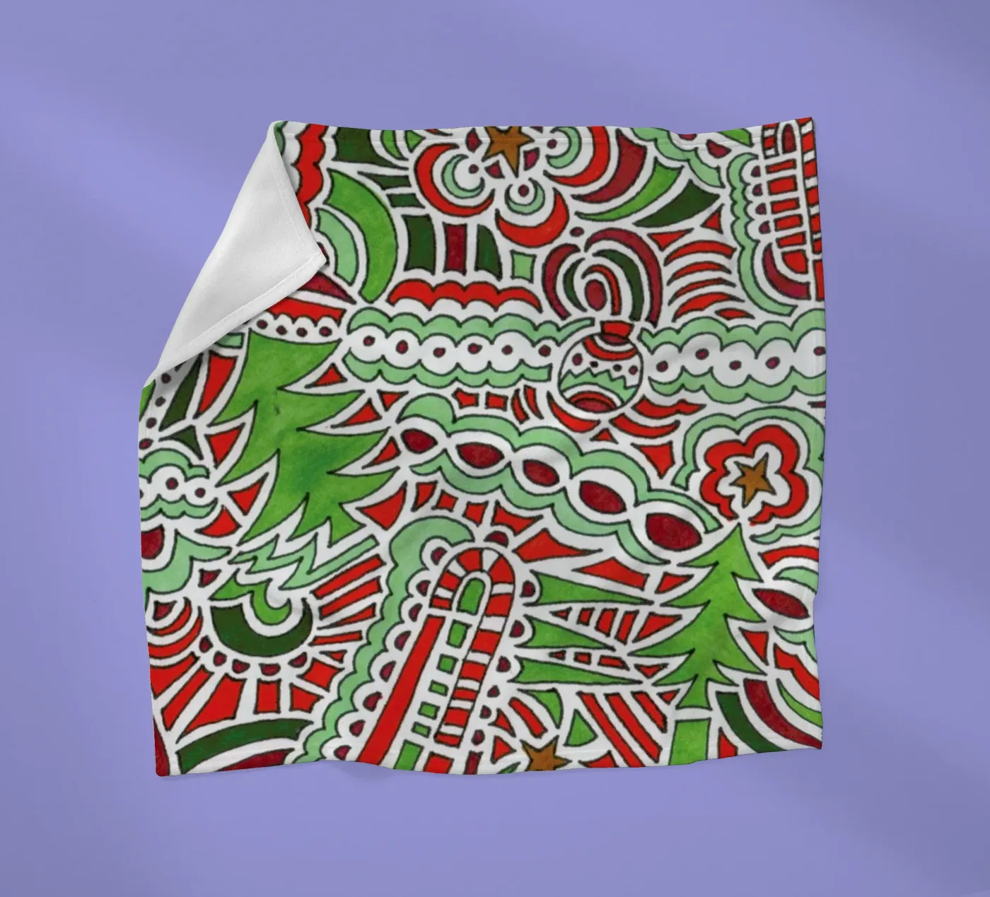 Christmas Tree Pattern fleecedeken van KP Design