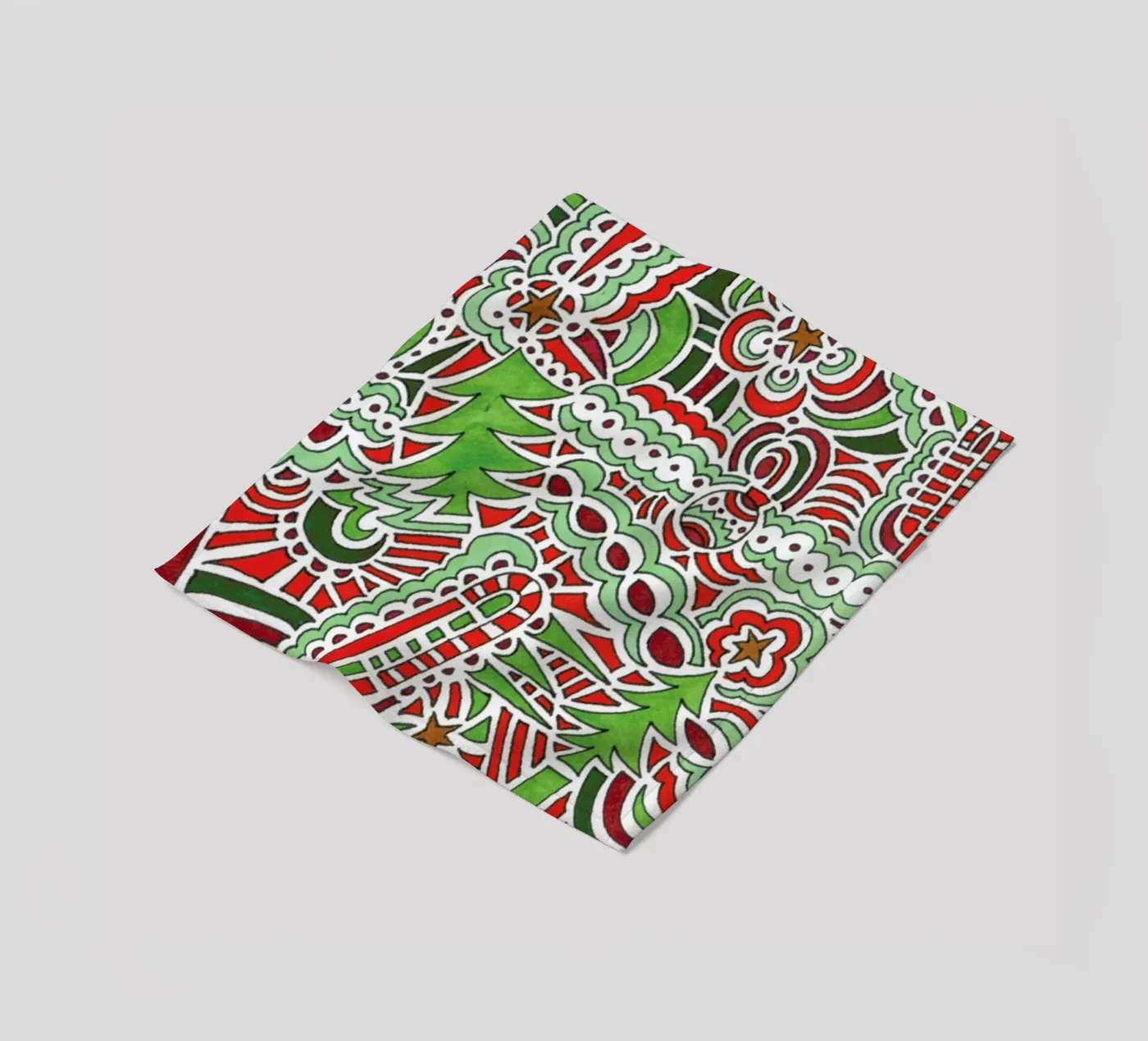 Christmas Tree Pattern fleecedeken van KP Design