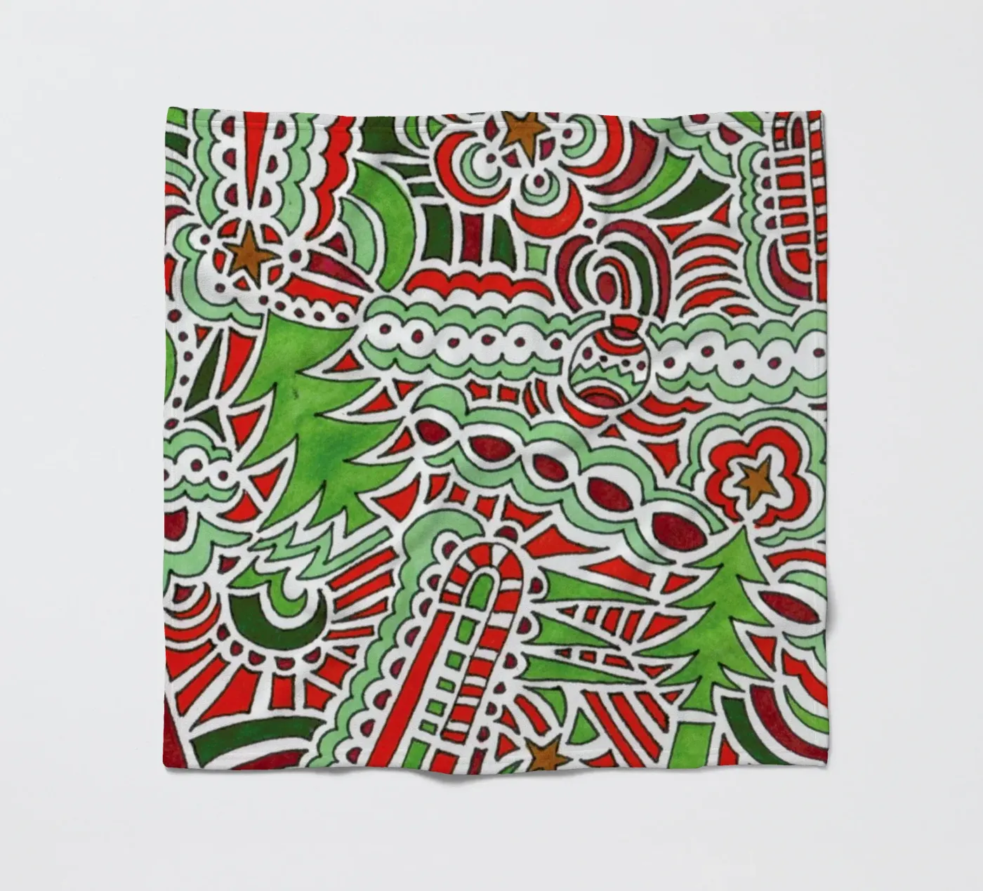 Christmas Tree Pattern fleecedeken van KP Design