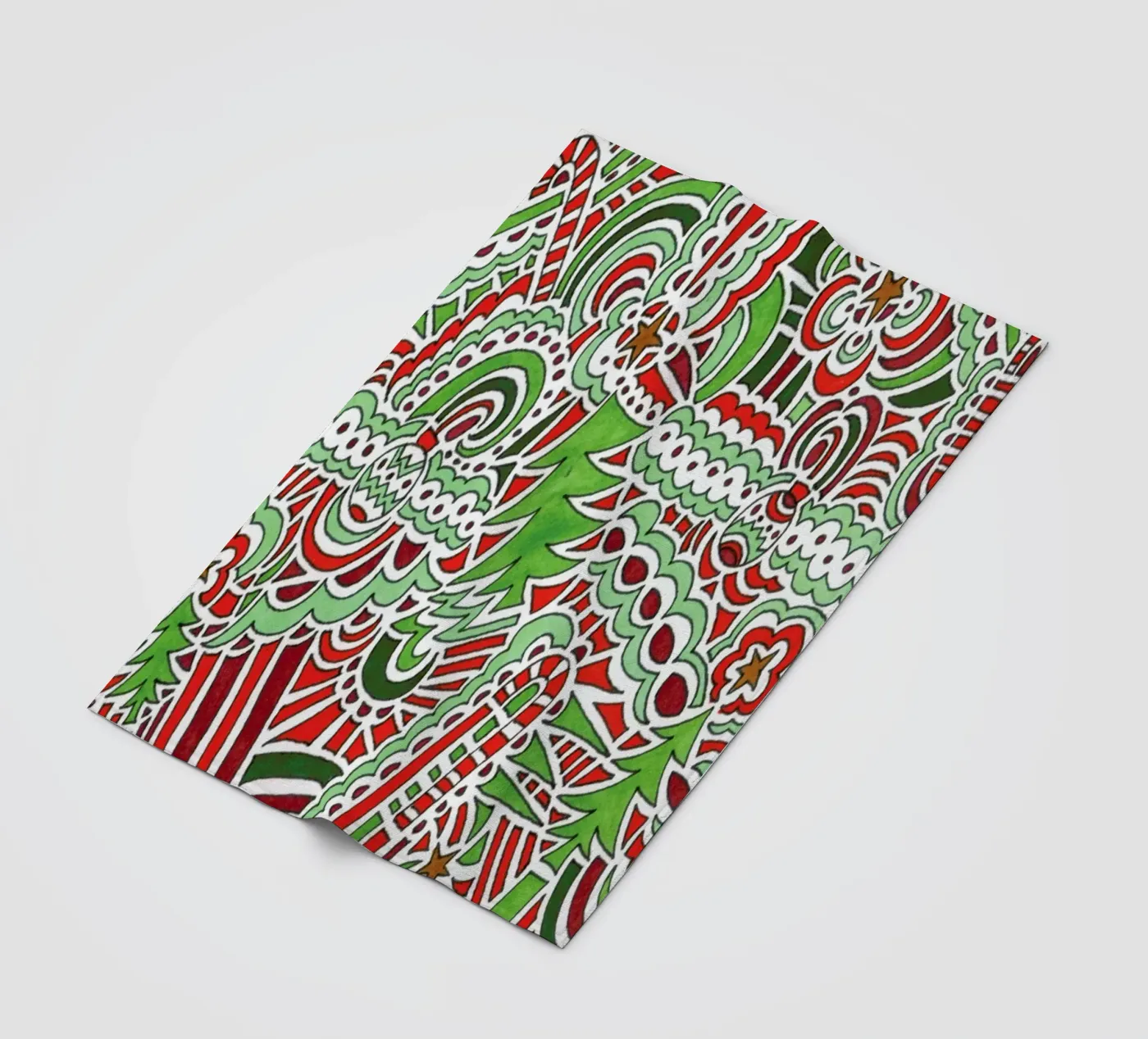 Christmas Tree Pattern fleecedeken van KP Design