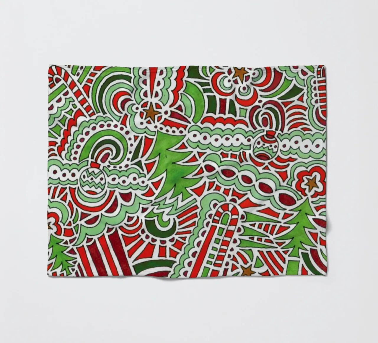 Christmas Tree Pattern manta de franela de KP Design
