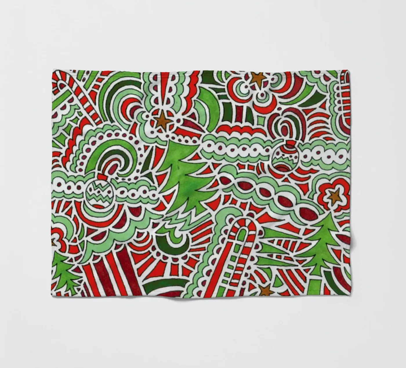 Christmas Tree Pattern fleecedeken van KP Design