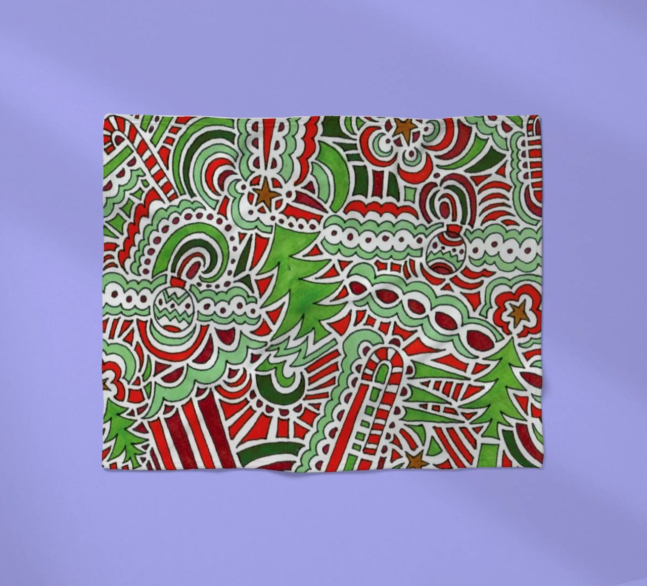 Christmas Tree Pattern coperta in pile da KP Design